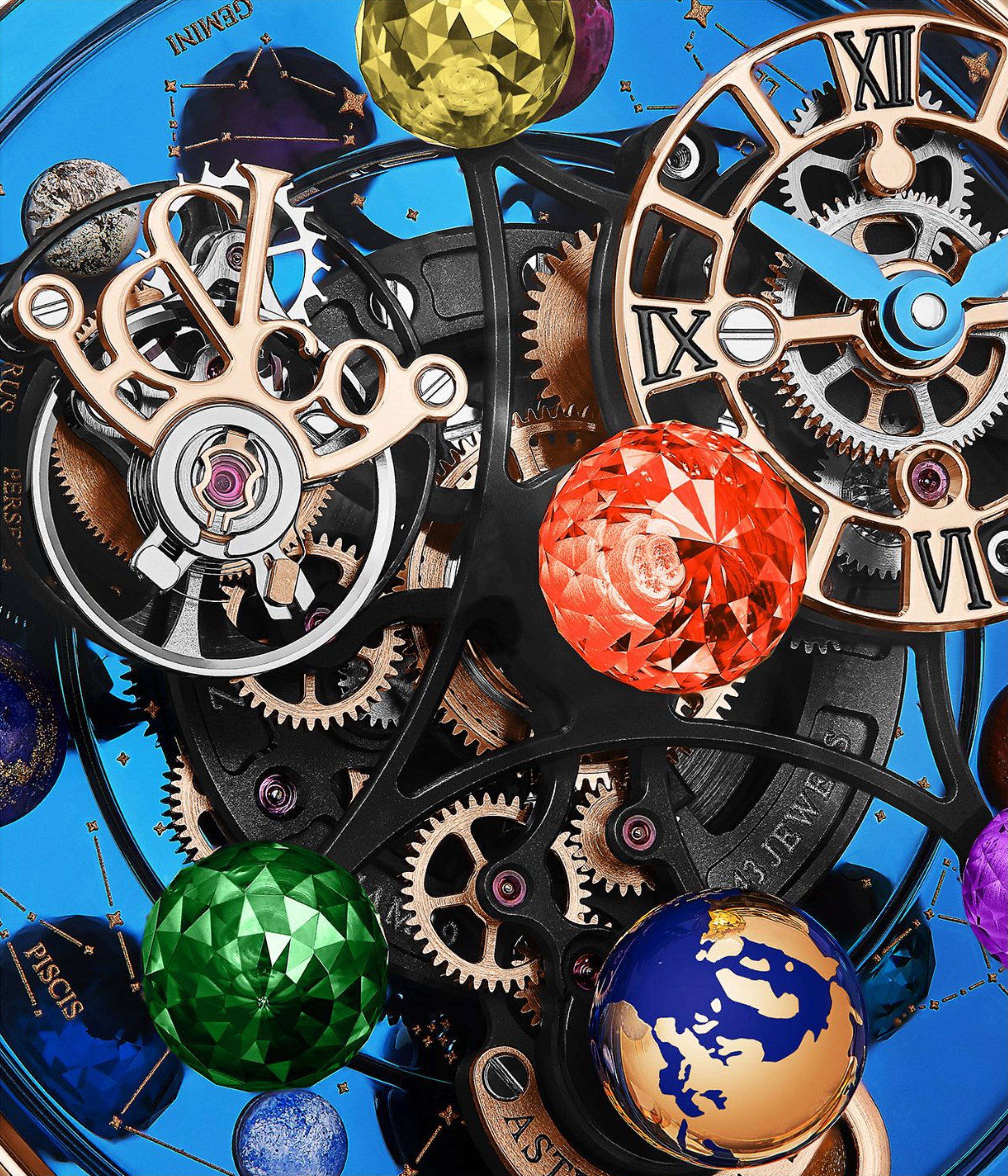 Astronomia Solar Constellations & Planets Blue