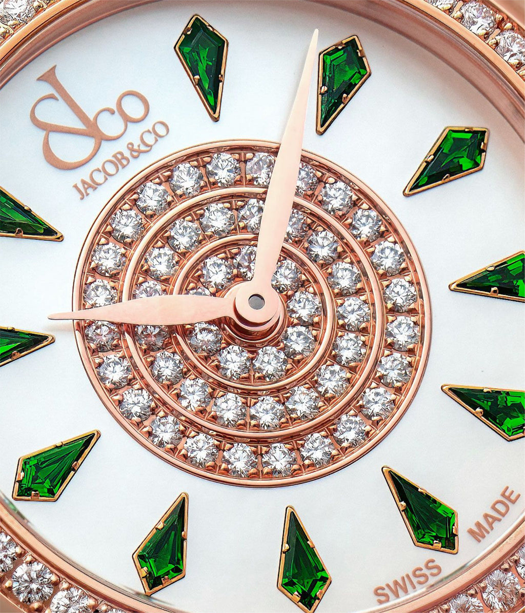 Brilliant One Row Rose Gold Tsavorites 38mm