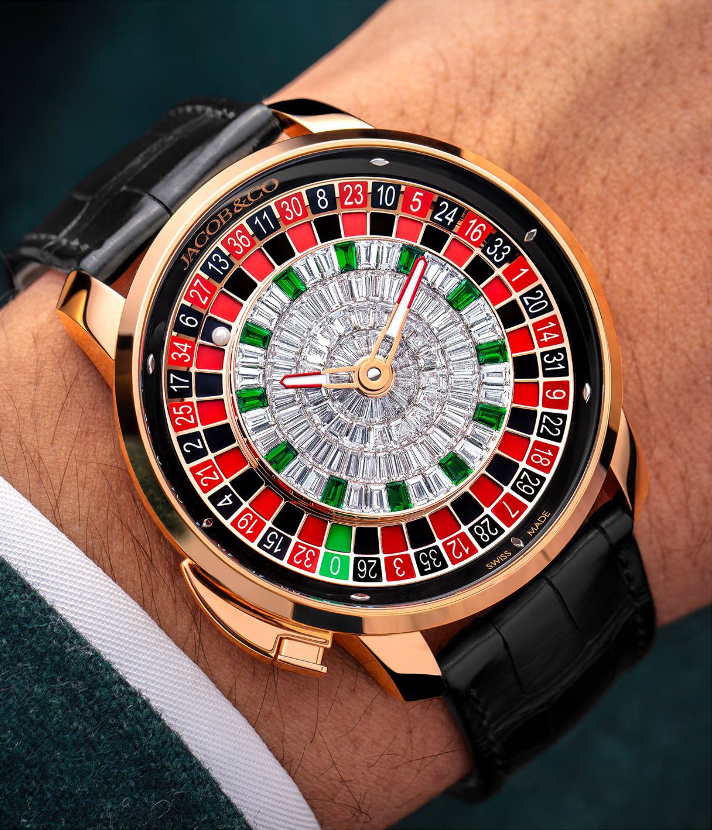 Casino Tourbillon Rose Gold Baguette