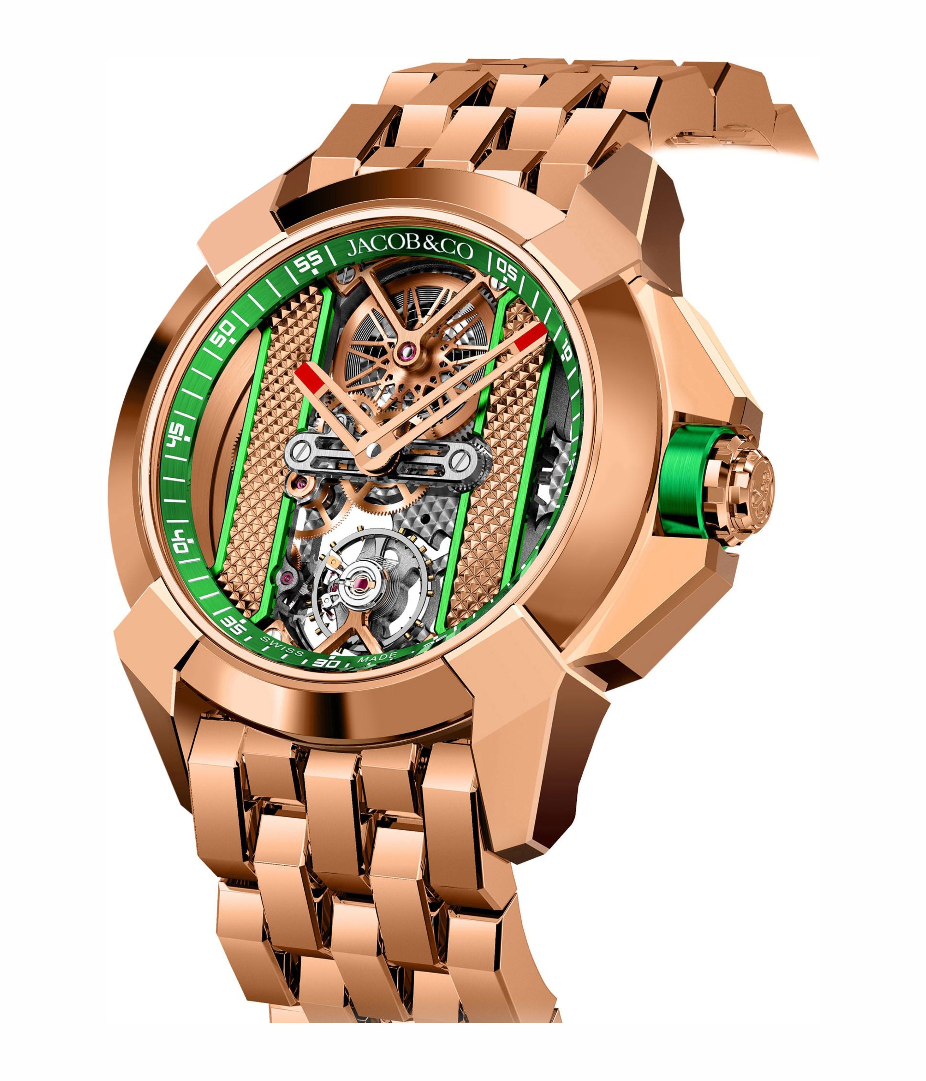 Epic X Bridges Rose Gold Bracelet (Green)