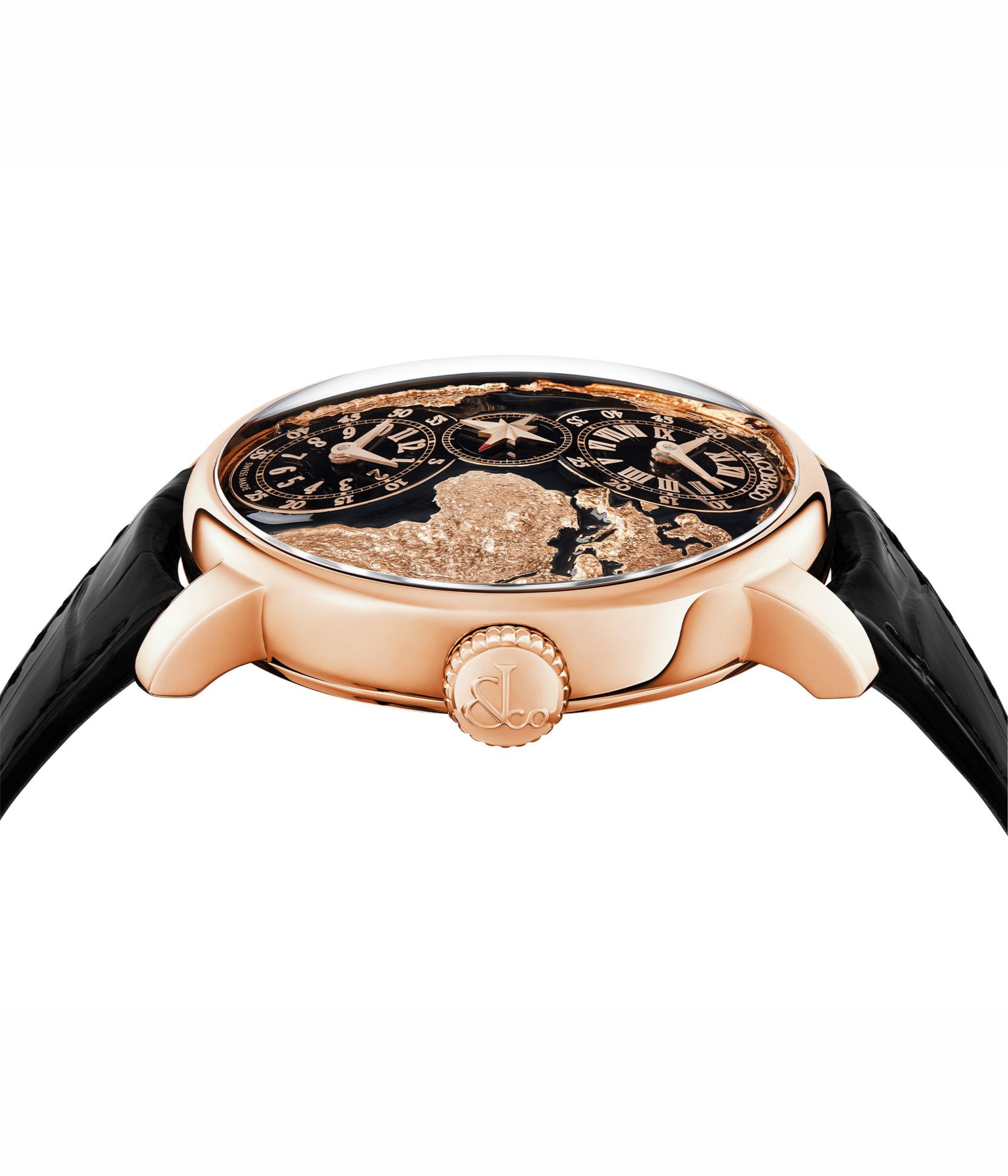 The World Is Yours Dual Time Zone Black