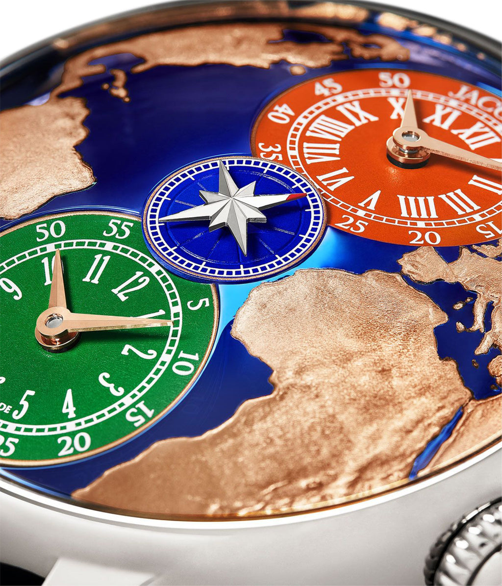 Map Dual Time Zone Edition Watch